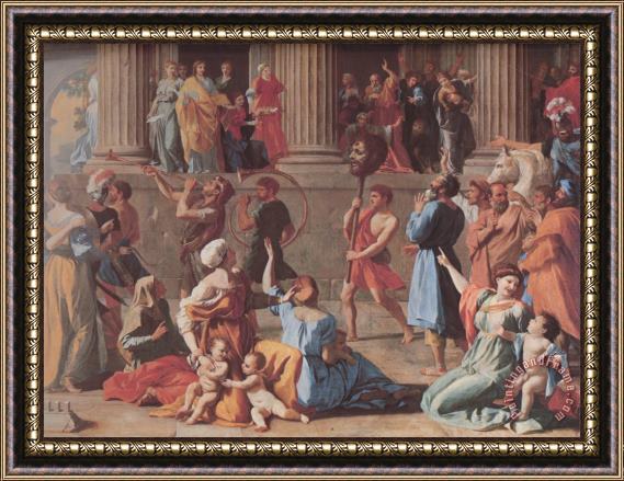Nicolas Poussin The Triumph of David [detail] Framed Print